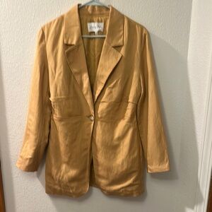 Emory Park linen blend Women's Tan Blazer